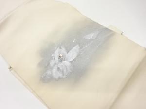 塩瀬手描き花模様名古屋帯